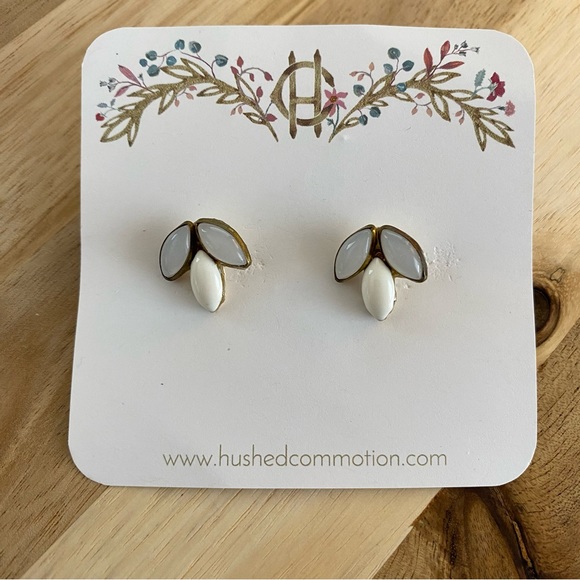 Hushed Commotion SARAH Earrings (in White) - Picture 1 of 5